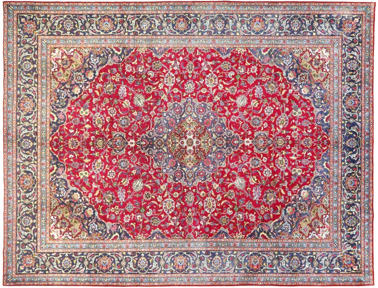 Röda Persien Kashan  395 x 293 cm