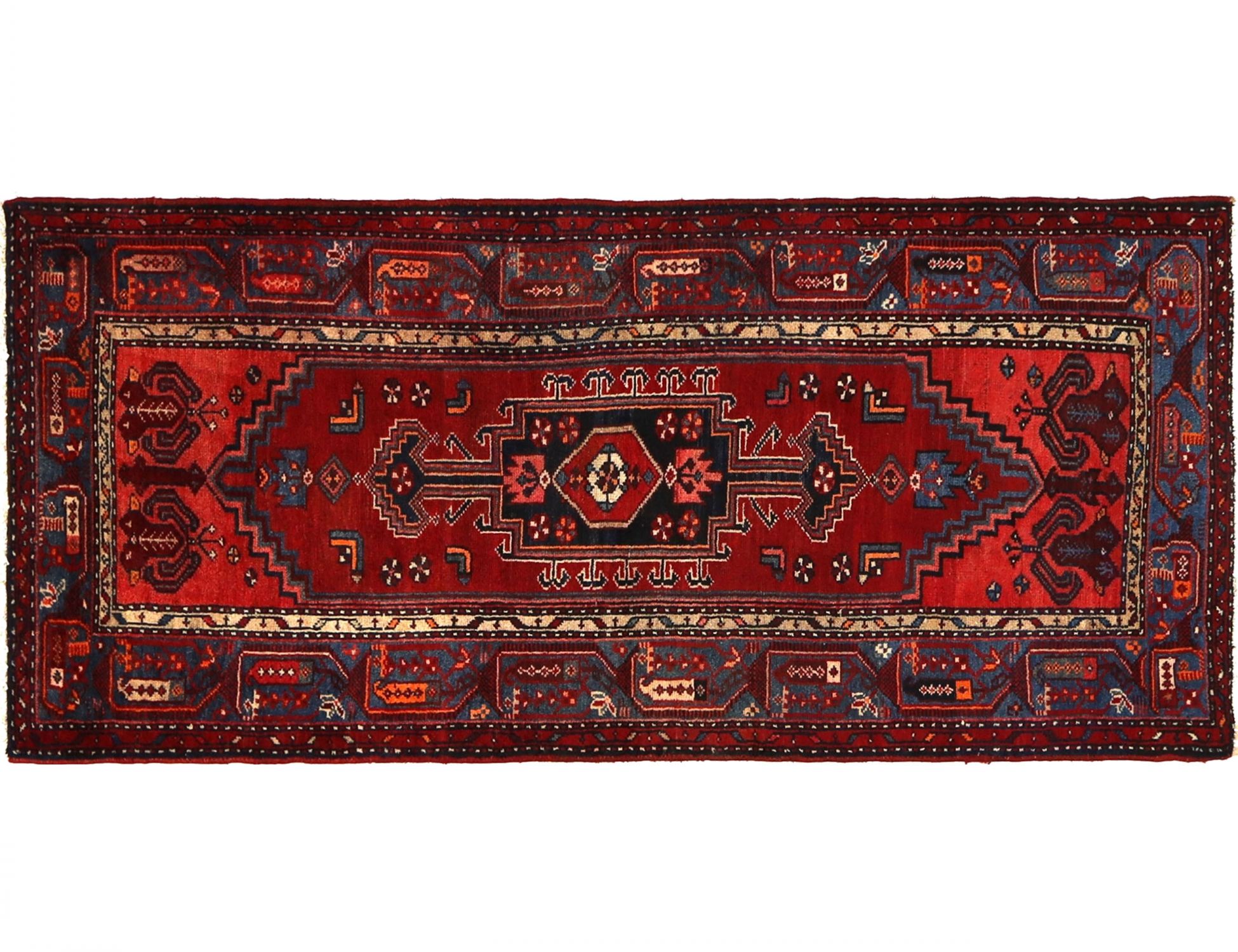 Tapis persan  rouge <br/>230 x 105 cm