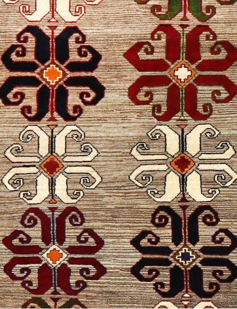 Grau Persien Shiraz Qashqai  211 x 126 cm