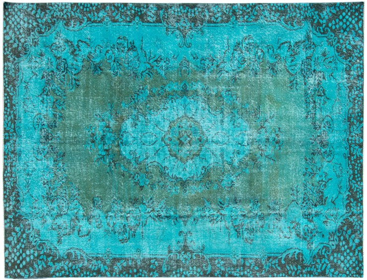 Turquesa Turquía Alfombra vintage 302 x 193 cm