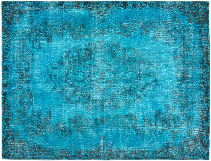 Turquoise Turc Tapis vintage 210 x 110 cm