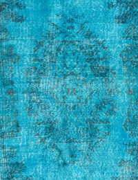 Turquoise Turc Tapis vintage 210 x 110 cm - view 3