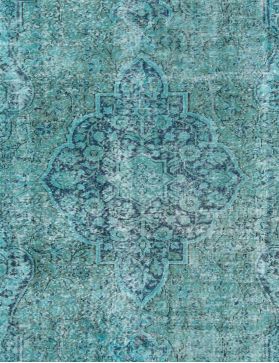 Tapis vintage 269 x 197 turquoise