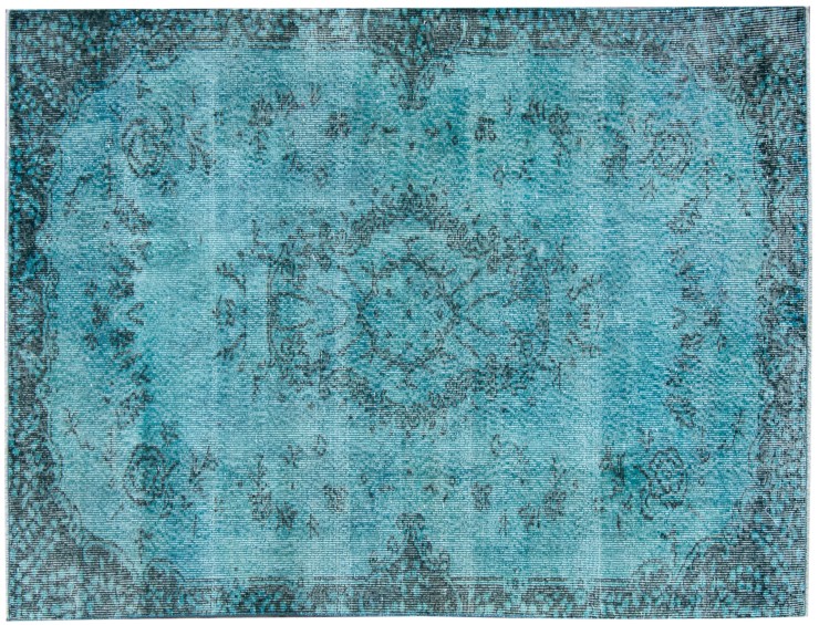 Turquoise Turc Tapis vintage 210 x 114 cm