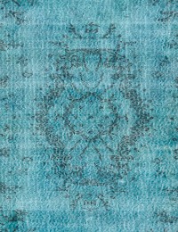 Turquoise Turc Tapis vintage 210 x 114 cm - view 4