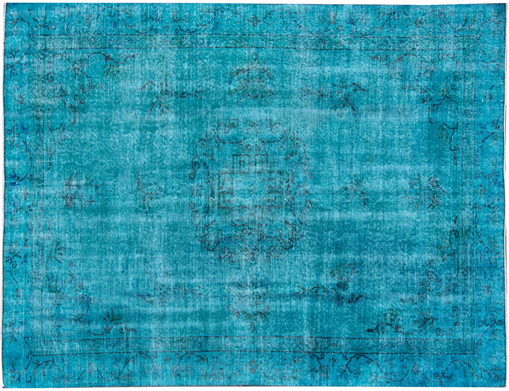 Vintagetæppe  blå <br/>270 x 180 cm