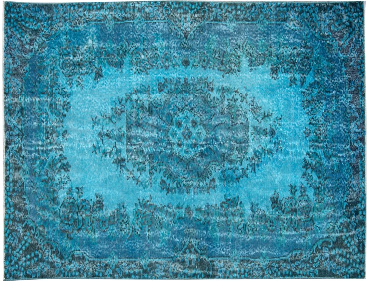 Blauw Turkije Vintage Tapijt 220 x 115 cm
