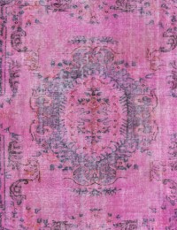 Roze Turkije Vintage Tapijt 254 x 174 cm - view 4