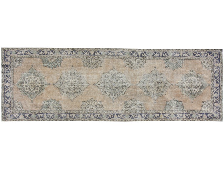 Beige Turquía Alfombra vintage 400 x 140 cm