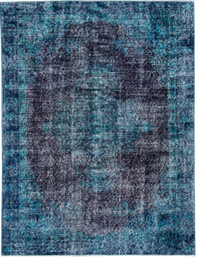 Blauw Turkije Vintage Tapijt  200 x 107 cm