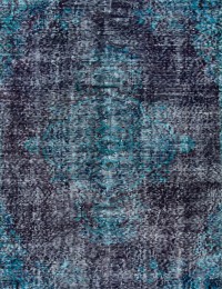 Azul Turquía Alfombra vintage 200 x 107 cm - view 4