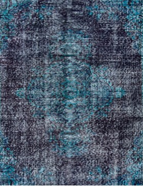 Blauw Turkije Vintage Tapijt  200 x 107 cm