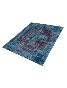 Blauw Turkije Vintage Tapijt  200 x 107 cm