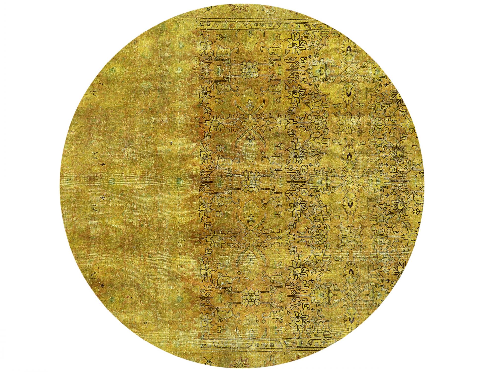 Tappeto Vintage  giallo <br/>256 x 256 cm