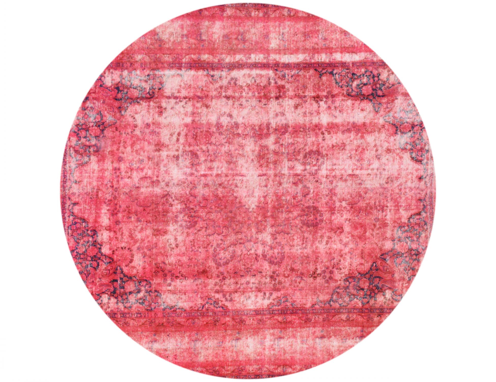 Rund Vintage Teppich rund  rot <br/>293 x 293 cm