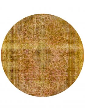 Round Vintage Carpet  yellow  <br/>300 x 300 cm