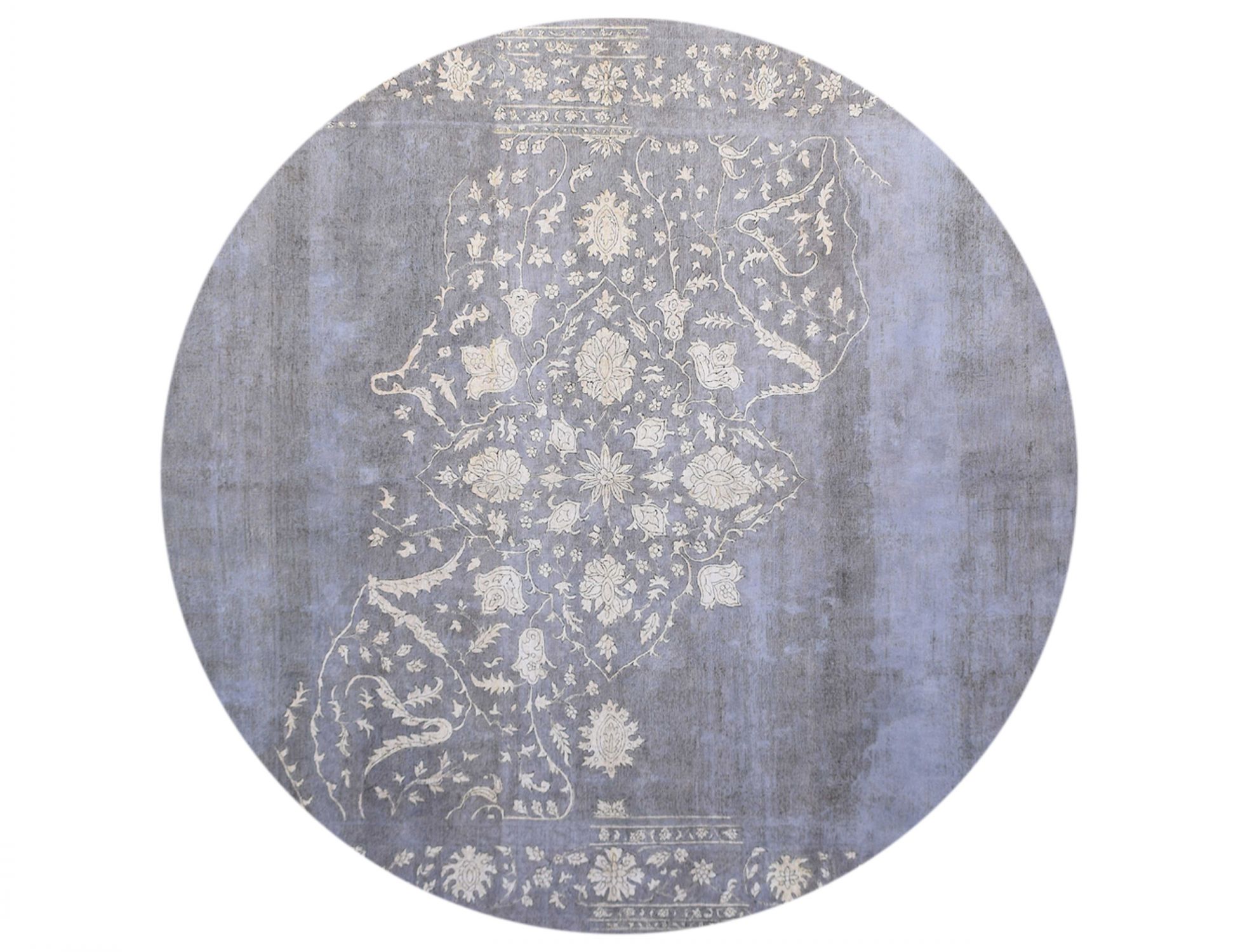 Rund Vintage Teppich rund  grau <br/>288 x 288 cm