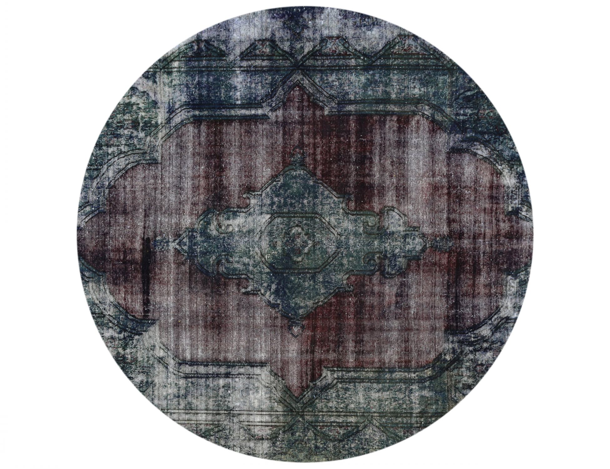 Alfombra vintage  verde <br/>274 x 274 cm