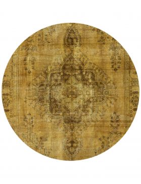 Rund Vintage Teppich rund  gelb <br/>257 x 257 cm