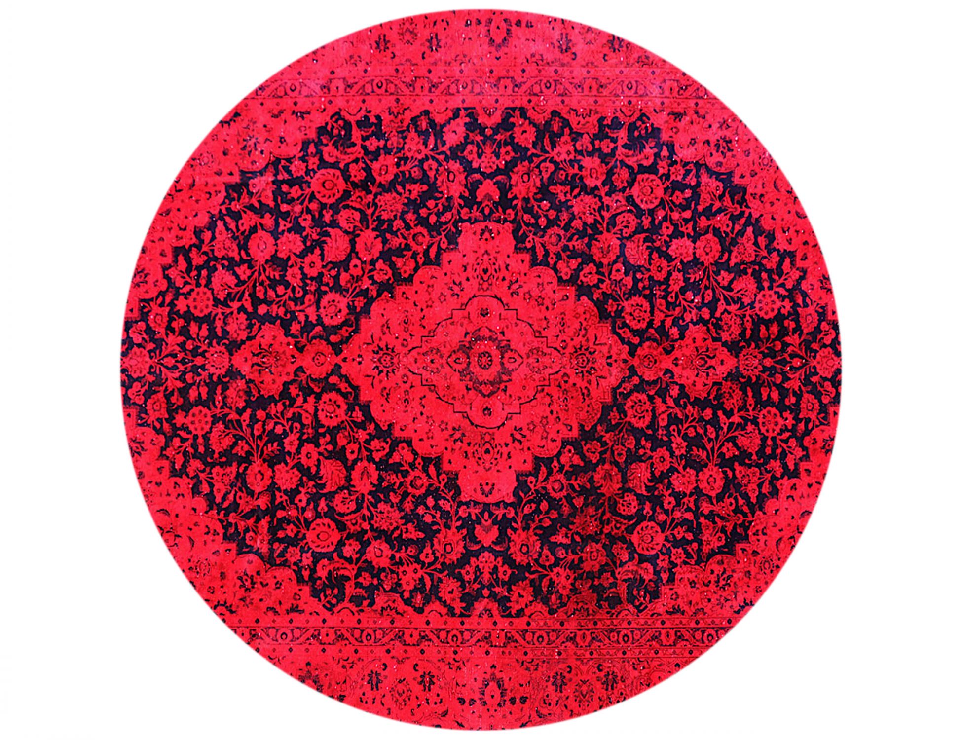 Rund Vintage Teppich rund  rot <br/>260 x 260 cm
