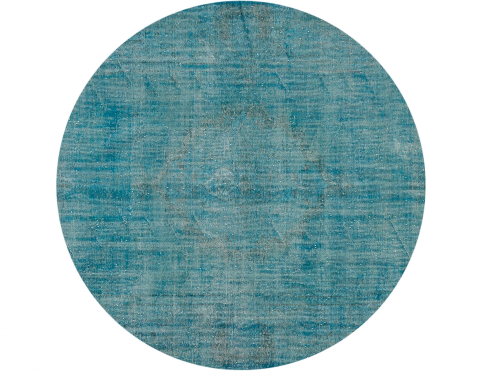 Rund Vintage Teppich rund  blau <br/>242 x 242 cm