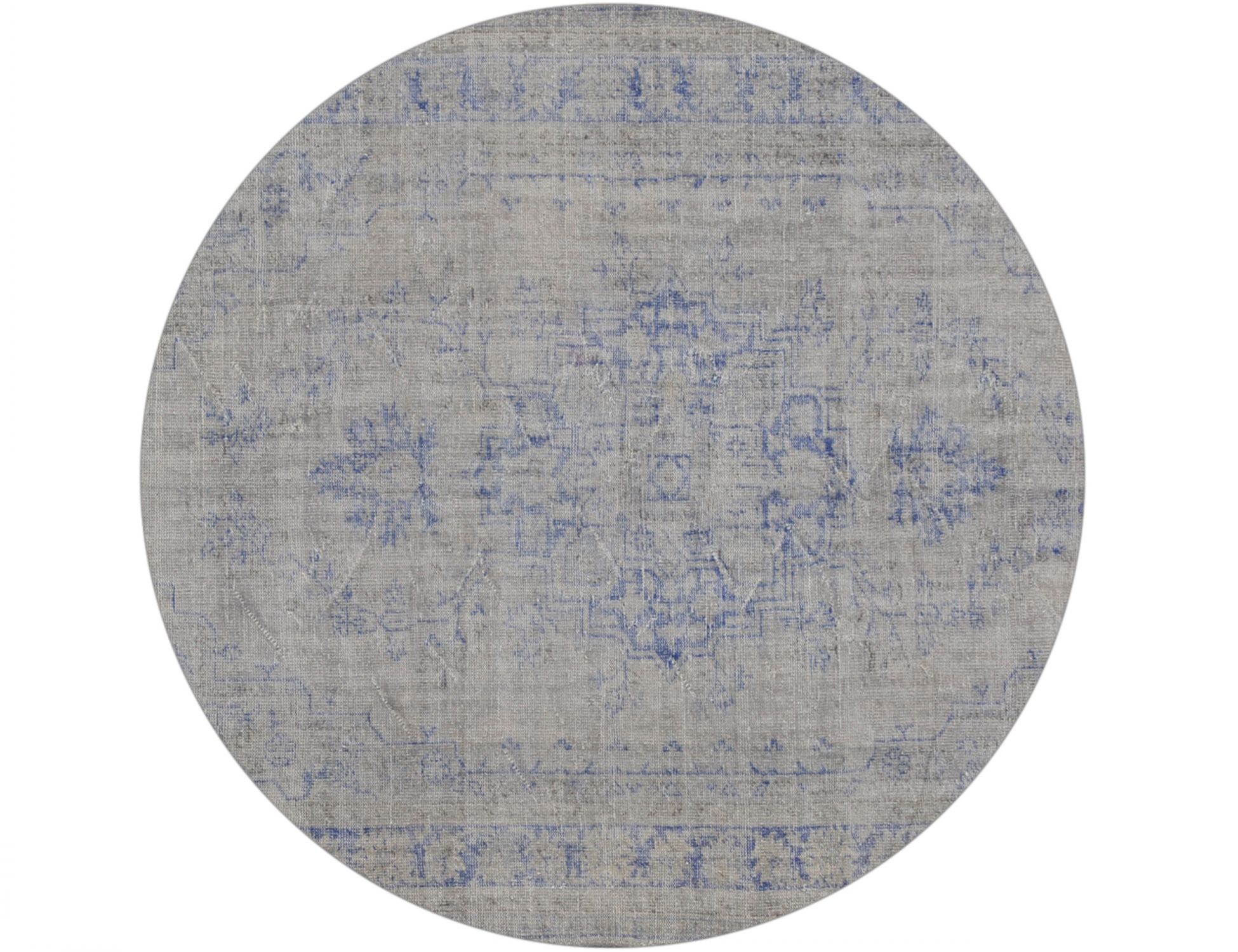Rund Vintage Teppich rund  grau <br/>226 x 226 cm