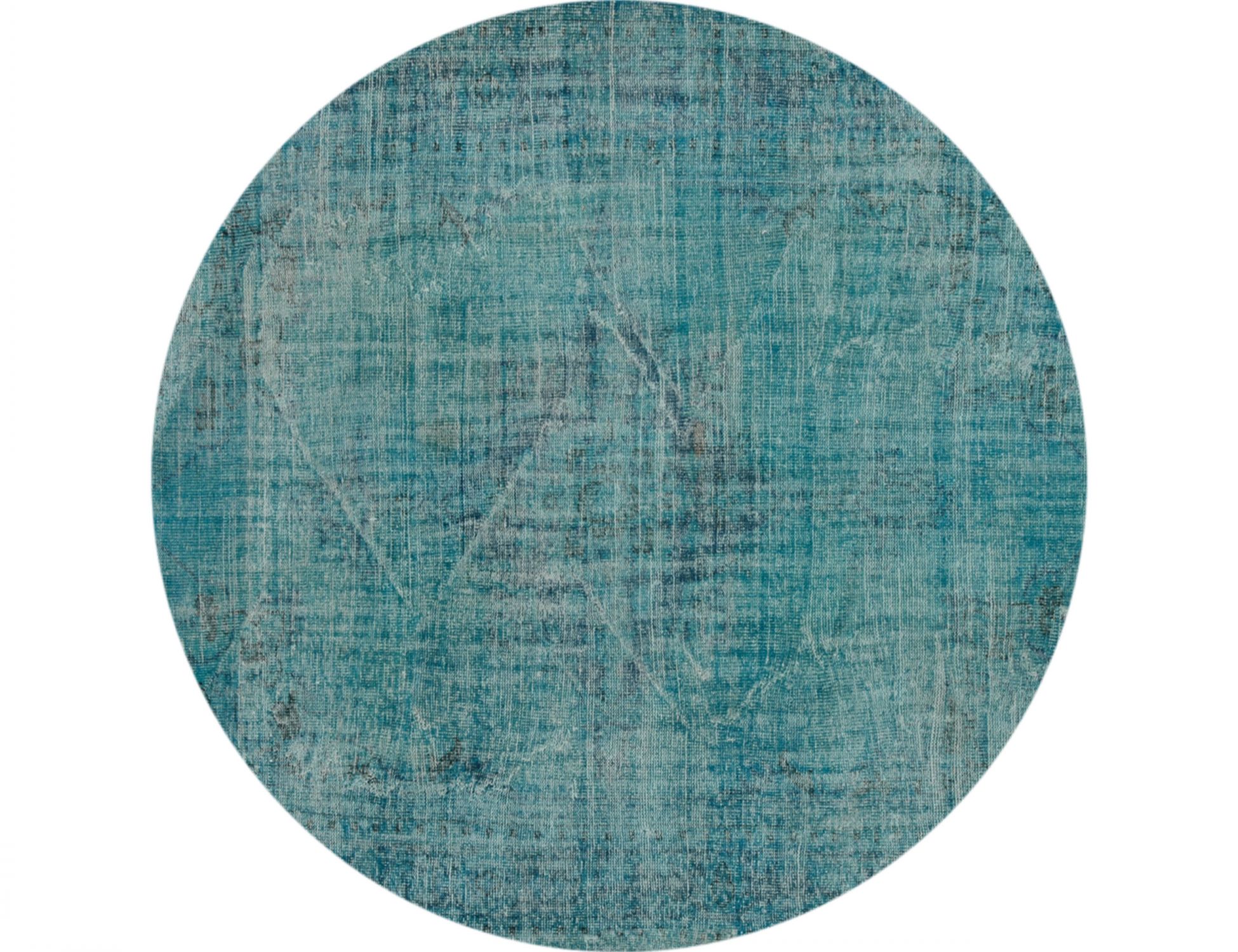 Rund Vintage Teppich rund  blau <br/>219 x 219 cm