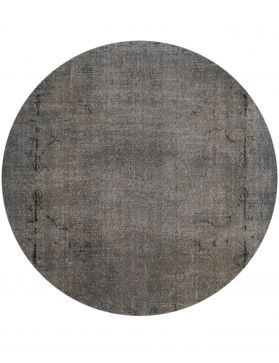 Round Vintage Carpet  grey <br/>215 x 215 cm