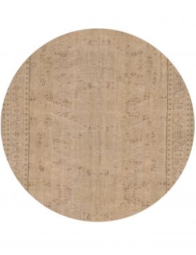 Rund Vintage Teppich rund  beige <br/>223 x 223 cm