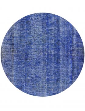 Vintage Teppich rund 221 X 221 blau