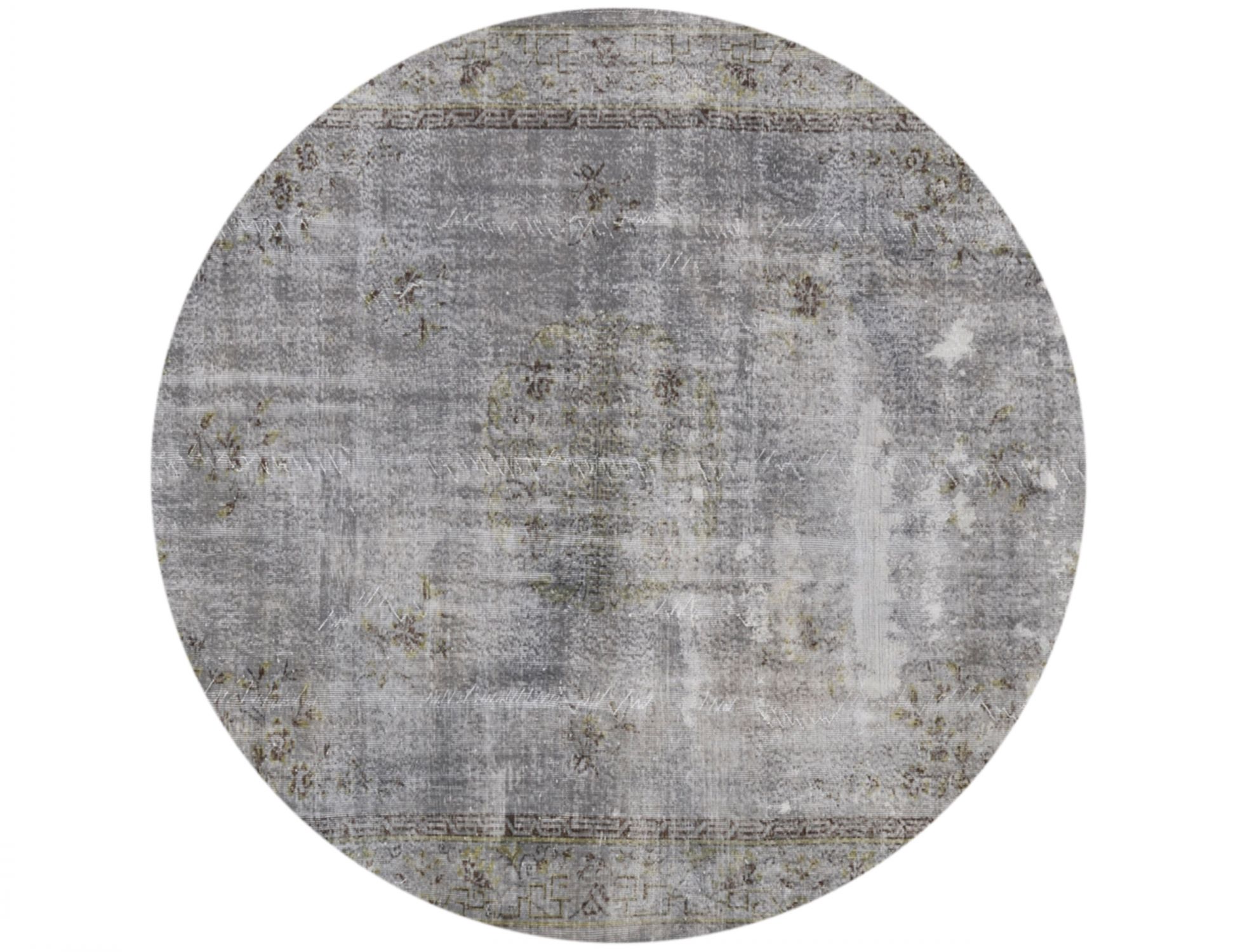 Rund Vintage Teppich rund  grau <br/>218 x 218 cm