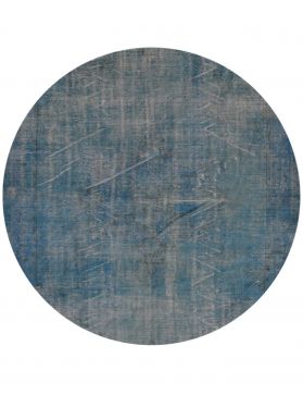 Rund Vintage Teppich rund  blau <br/>220 x 220 cm