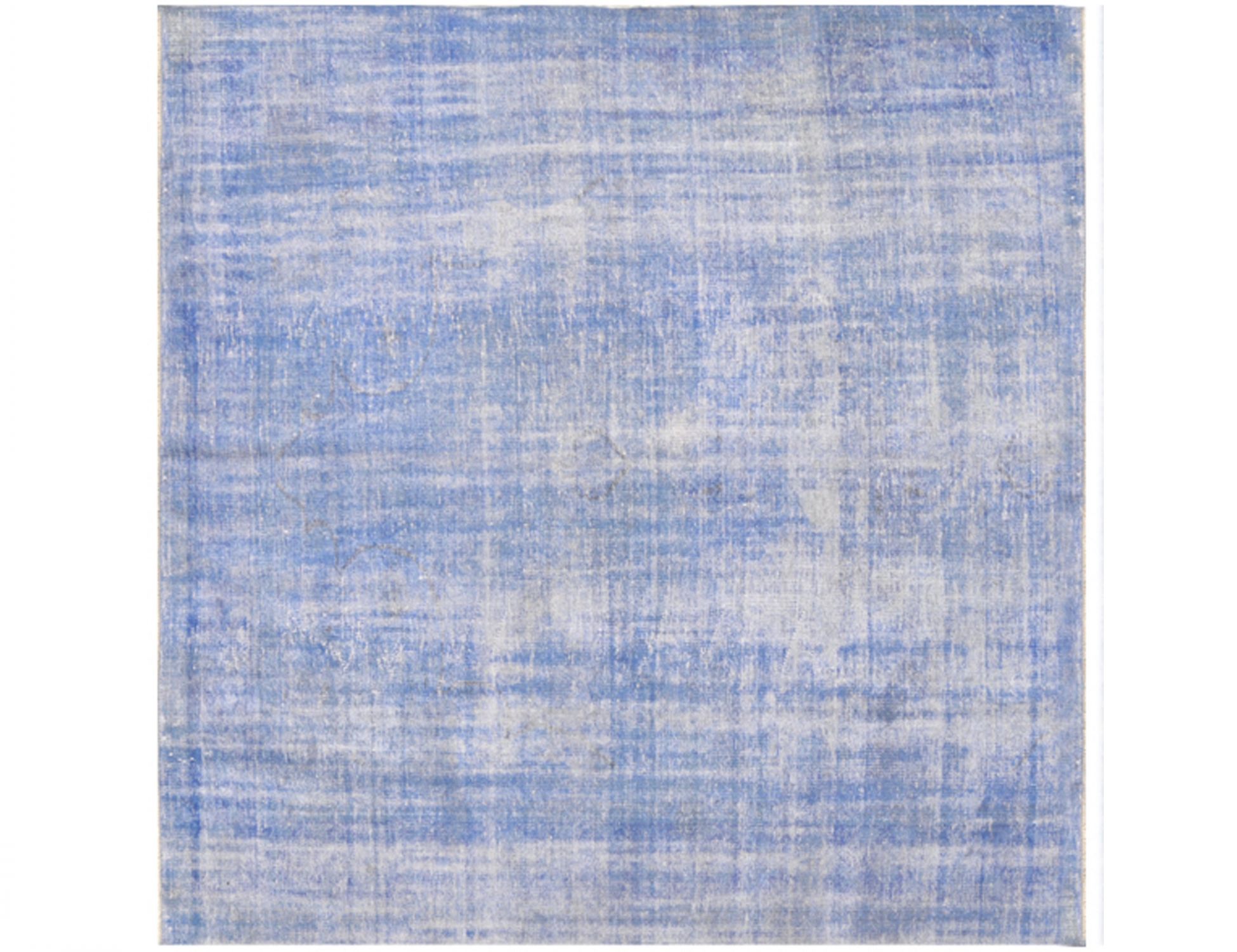 Quadrat Vintage Teppich  blau <br/>213 x 213 cm