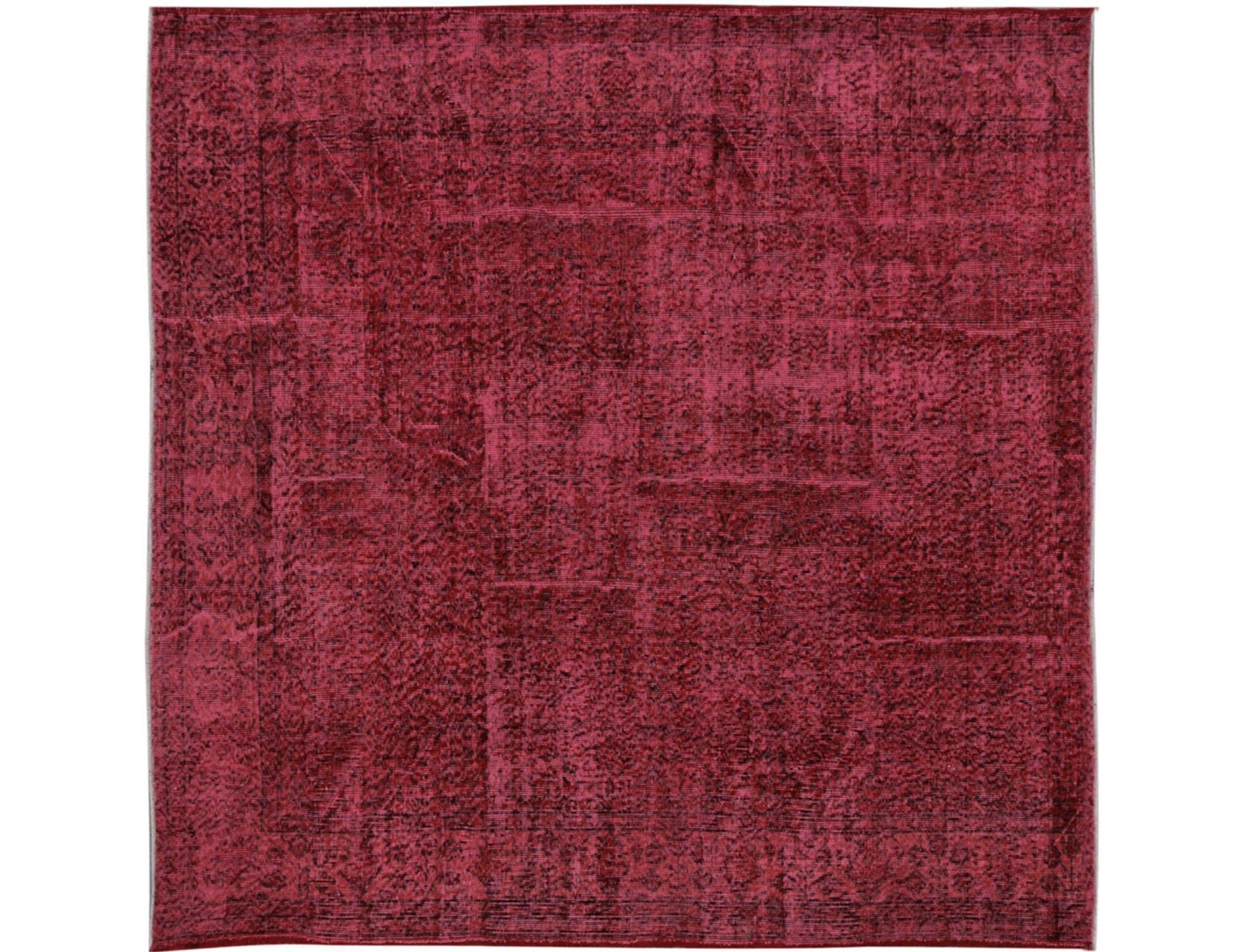 Quadrat Vintage Teppich  rot <br/>218 x 218 cm