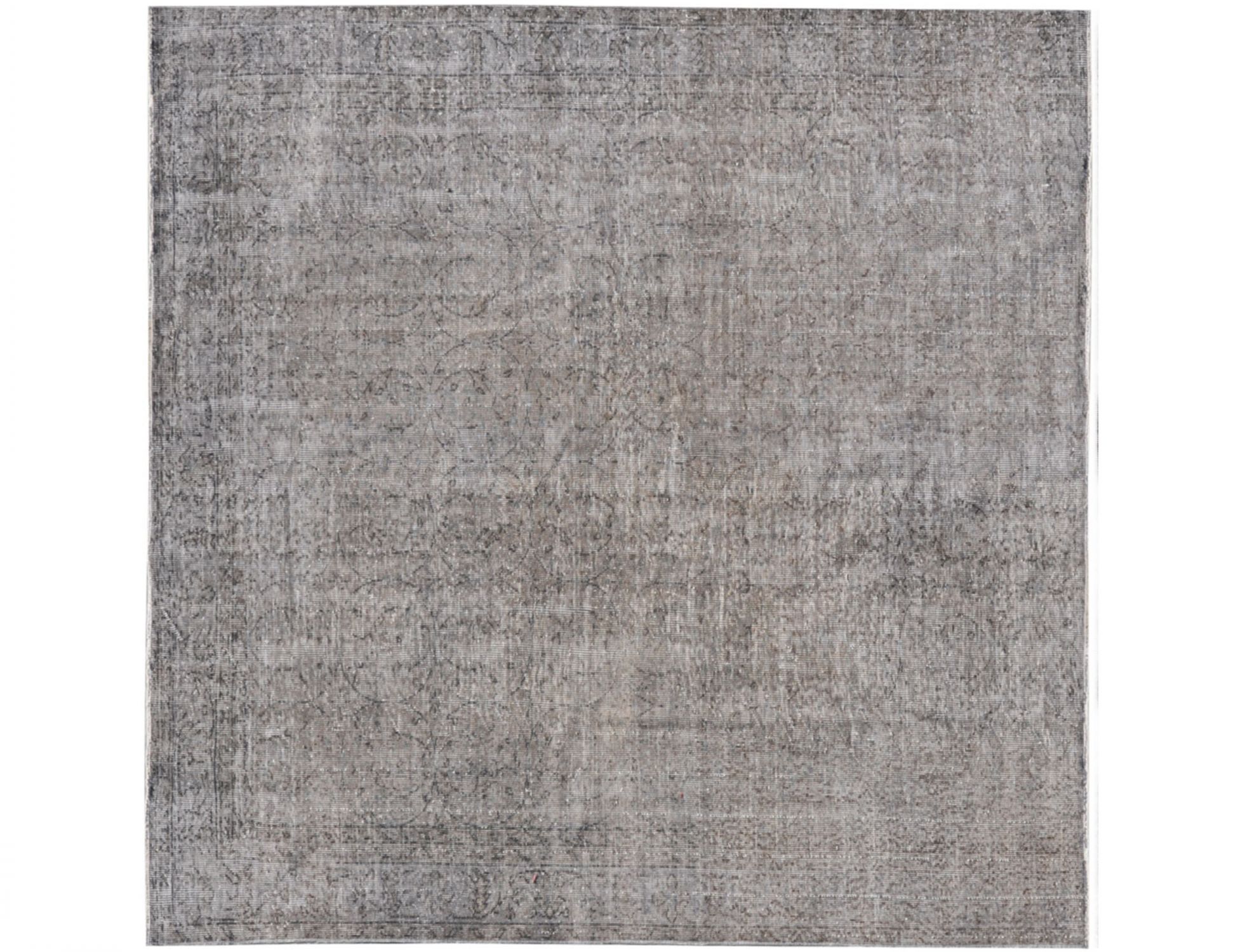 Quadrat Vintage Teppich rund  grau <br/>217 x 217 cm