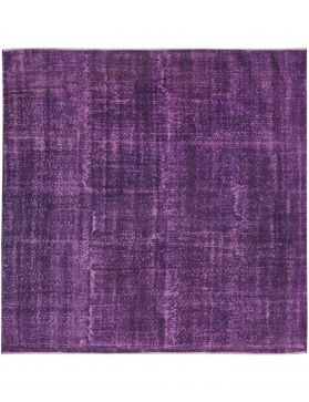 Quadrat Vintage Teppich  lila <br/>205 x 205 cm