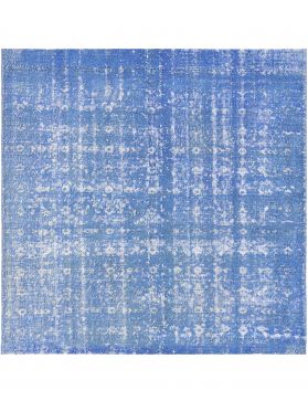 Quadrat Vintage Teppich  blau <br/>200 x 200 cm