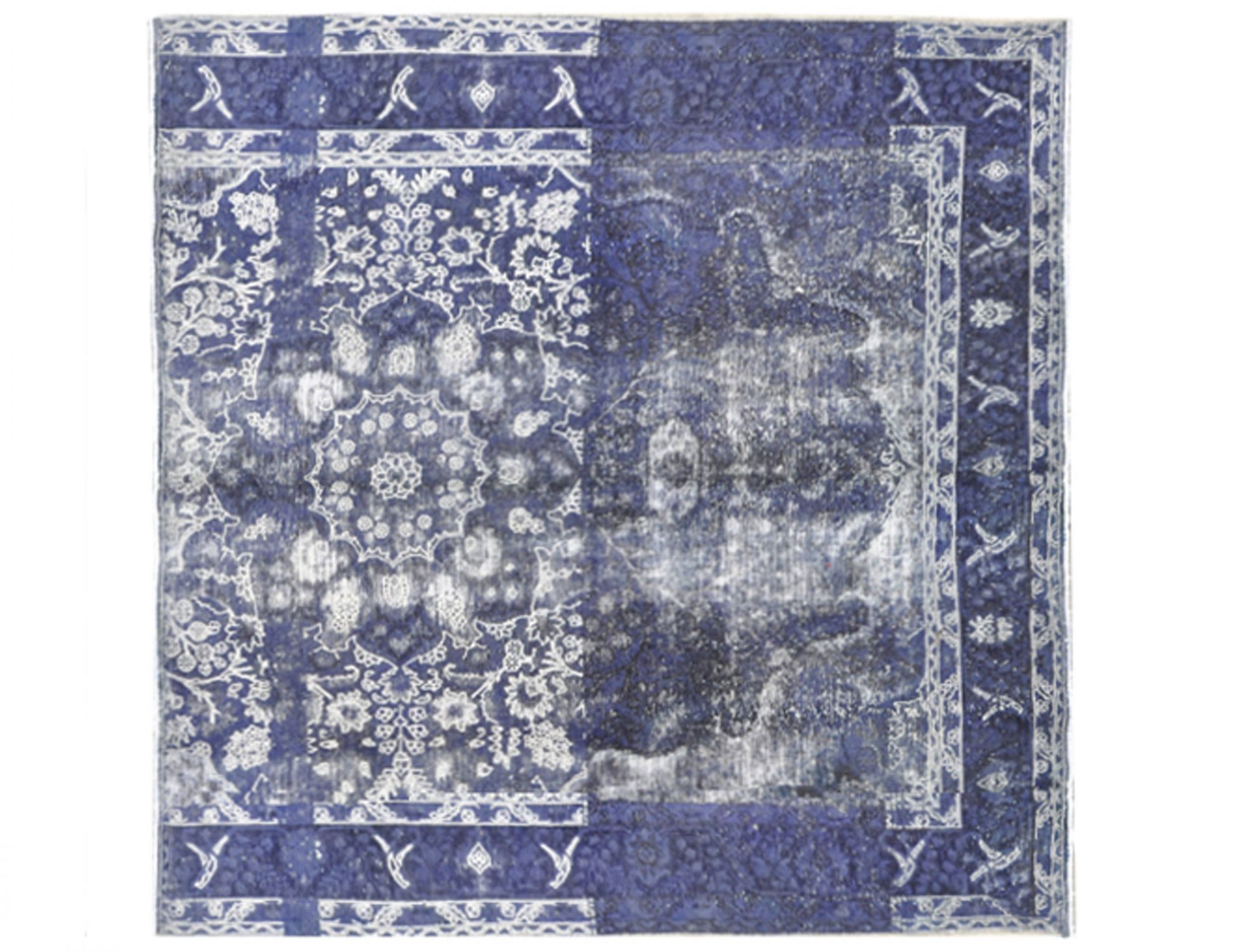Tappeto Vintage  blu <br/>250 x 250 cm
