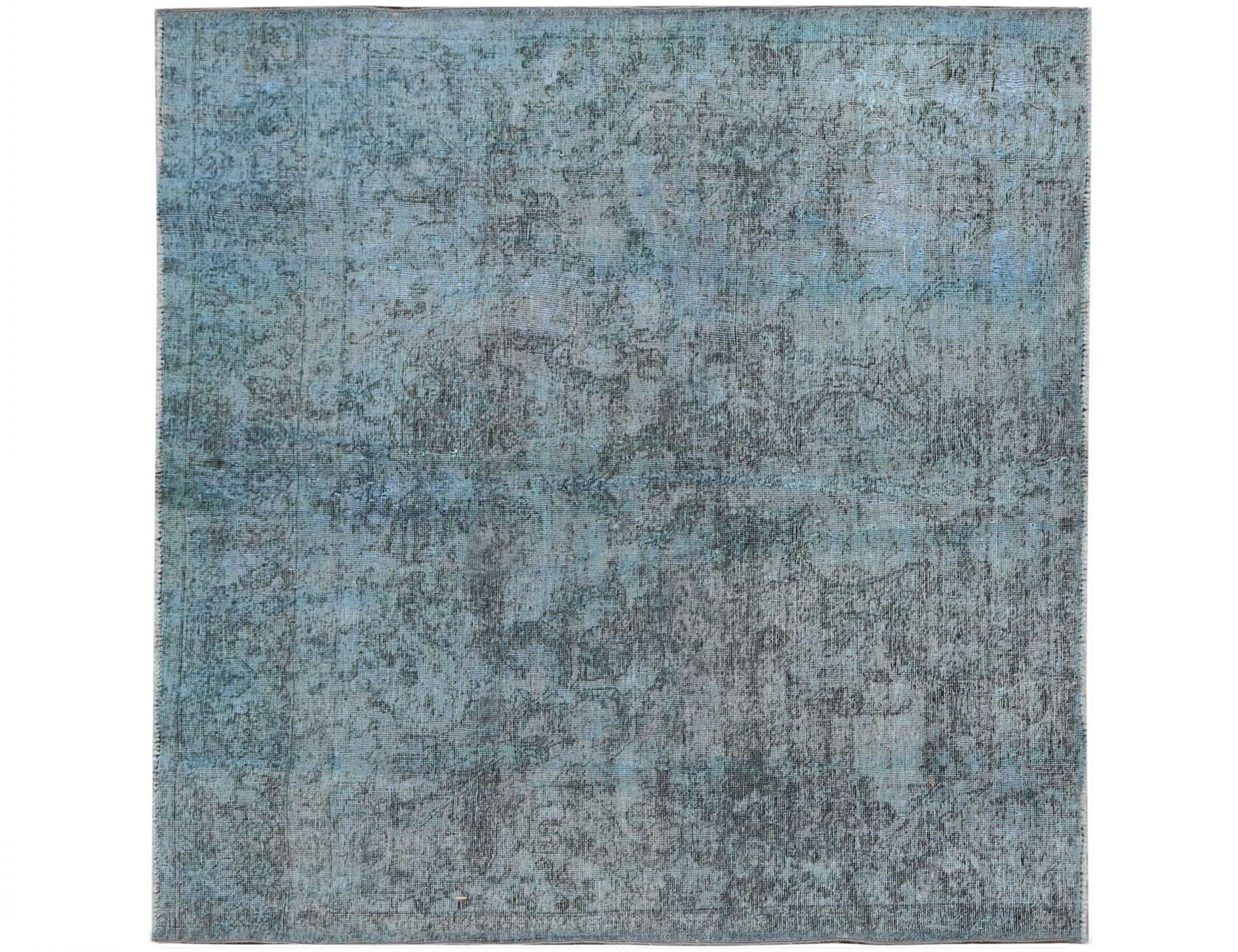 Quadrat Vintage Teppich  blau <br/>241 x 241 cm