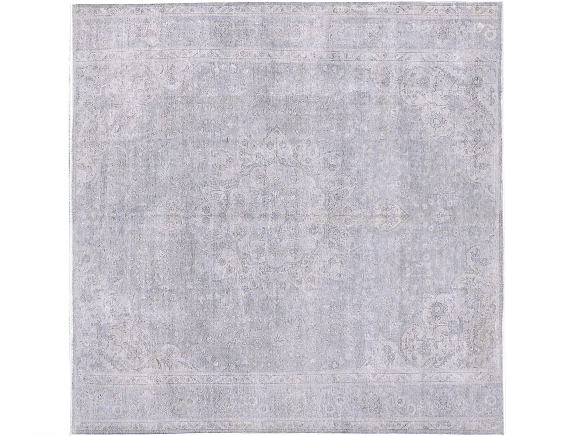 Quadrat Vintage Teppich  grau <br/>290 x 290 cm