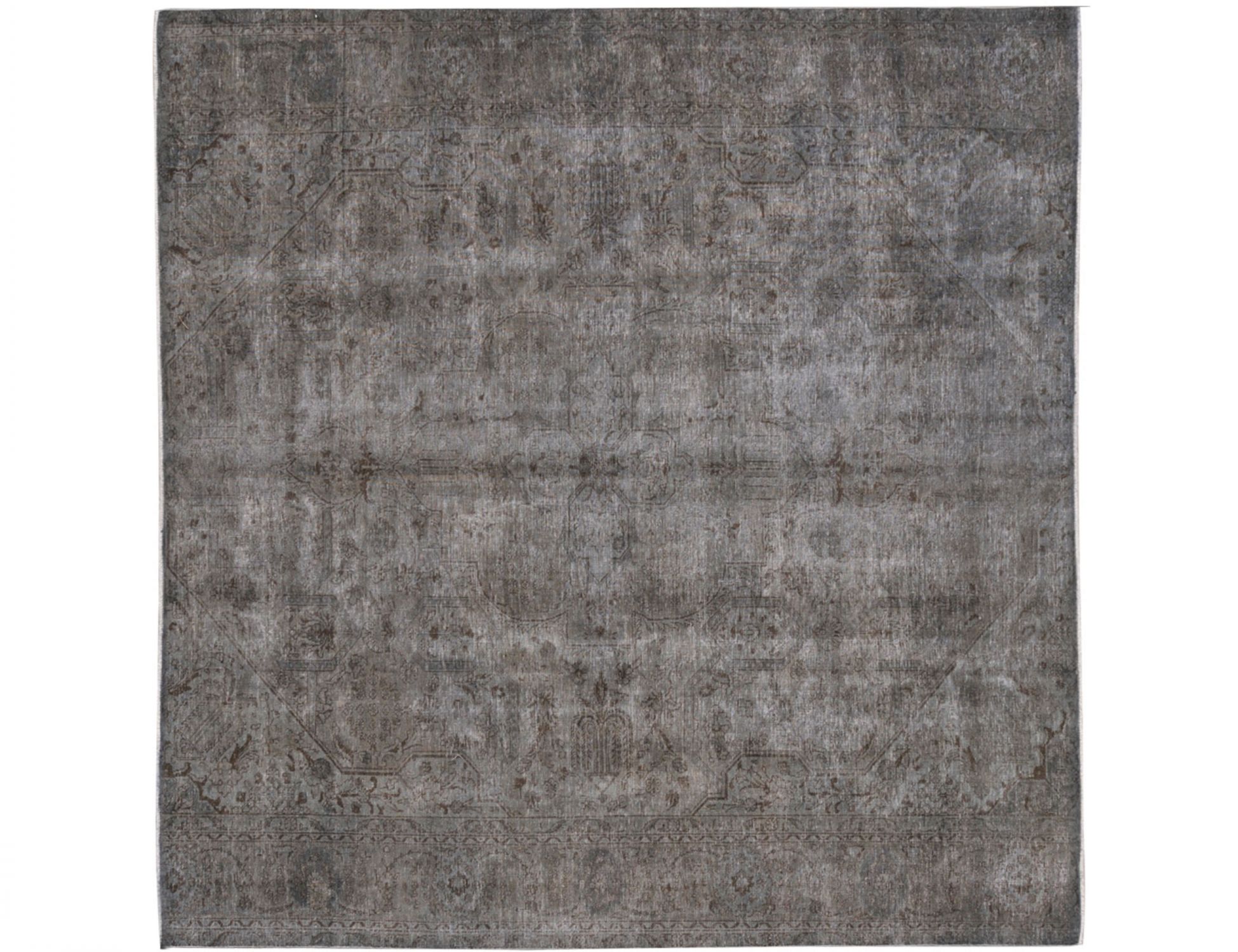 Quadrat Vintage Teppich  grau <br/>292 x 292 cm