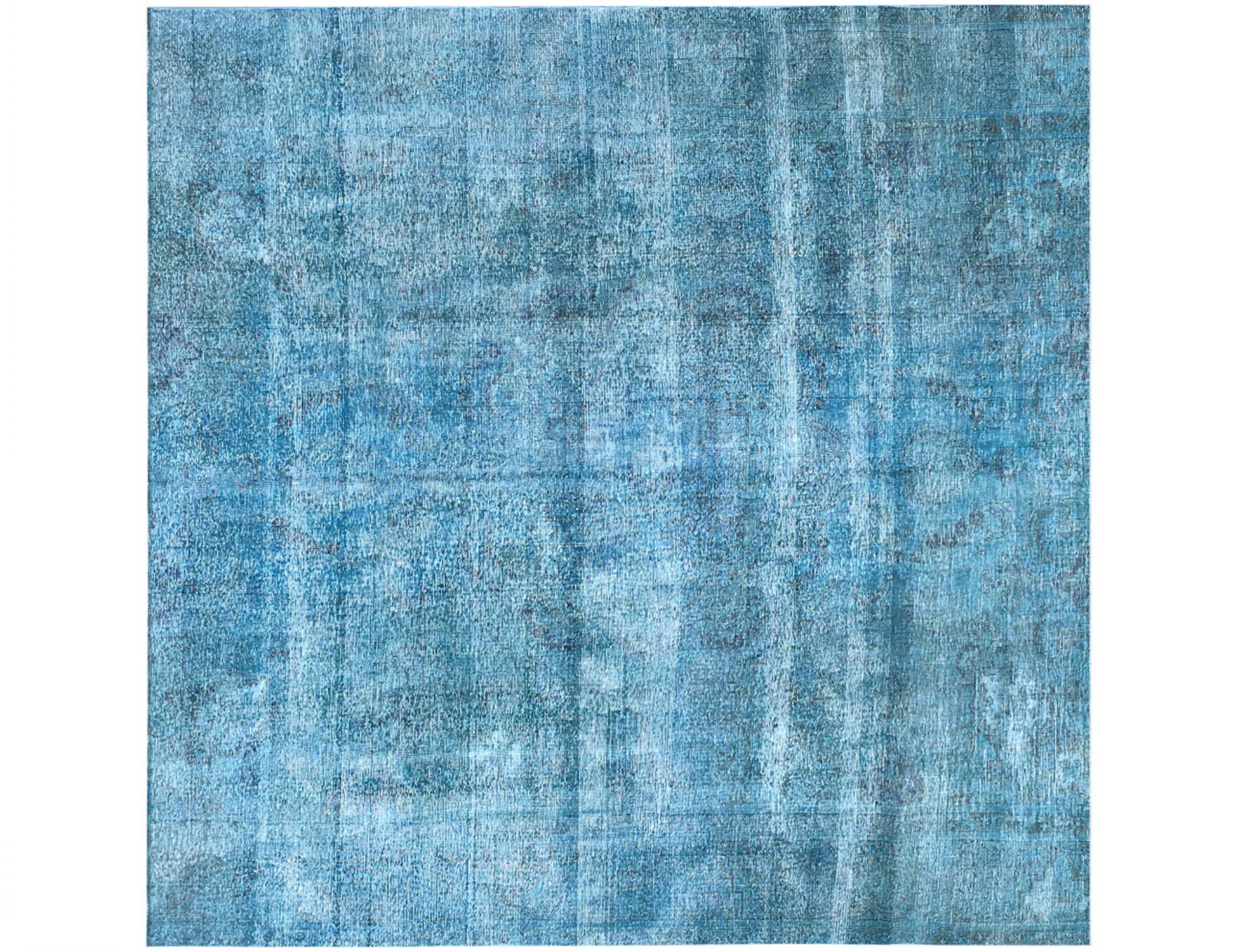 Quadrat Vintage Teppich  blau <br/>281 x 281 cm