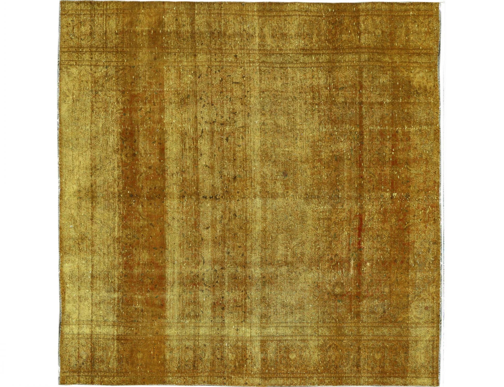 Quadrat Vintage Teppich  gelb <br/>271 x 271 cm