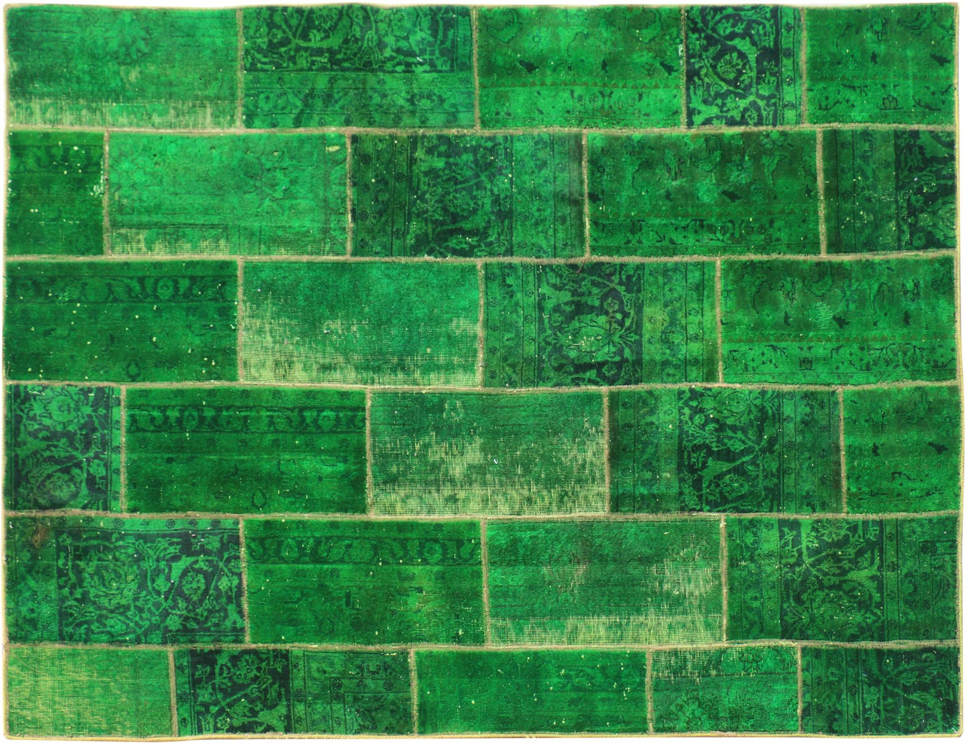 Tapis Patchwork  vert <br/>240 x 170 cm