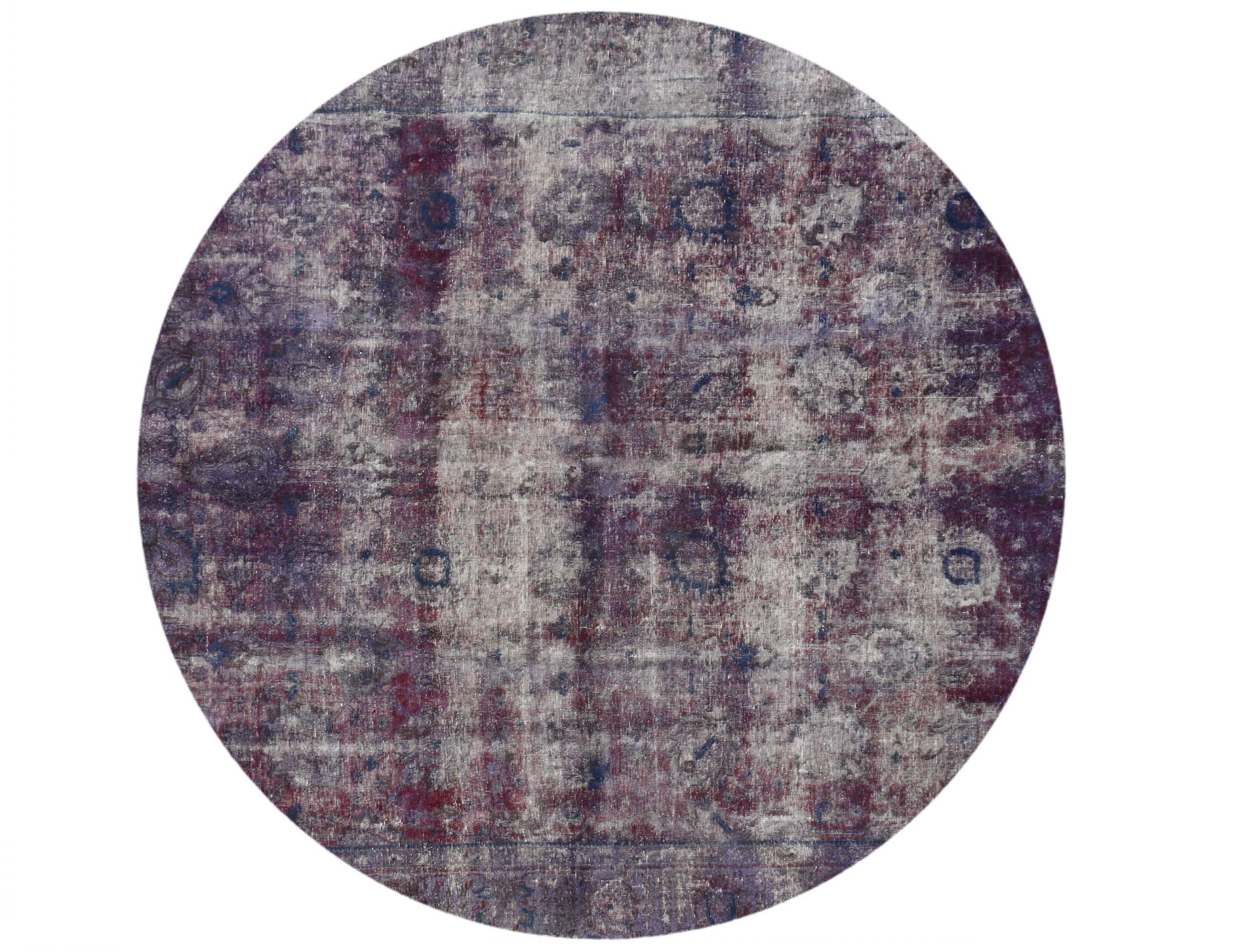 Rund Vintage Teppich rund   lila <br/>275 x 275 cm