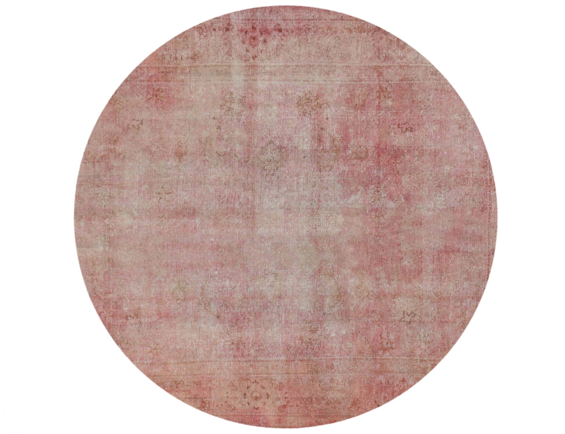 Rund Vintage Teppich rund  rosa <br/>240 x 240 cm