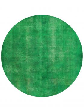 Vintage Teppich rund 260 x 260 grün