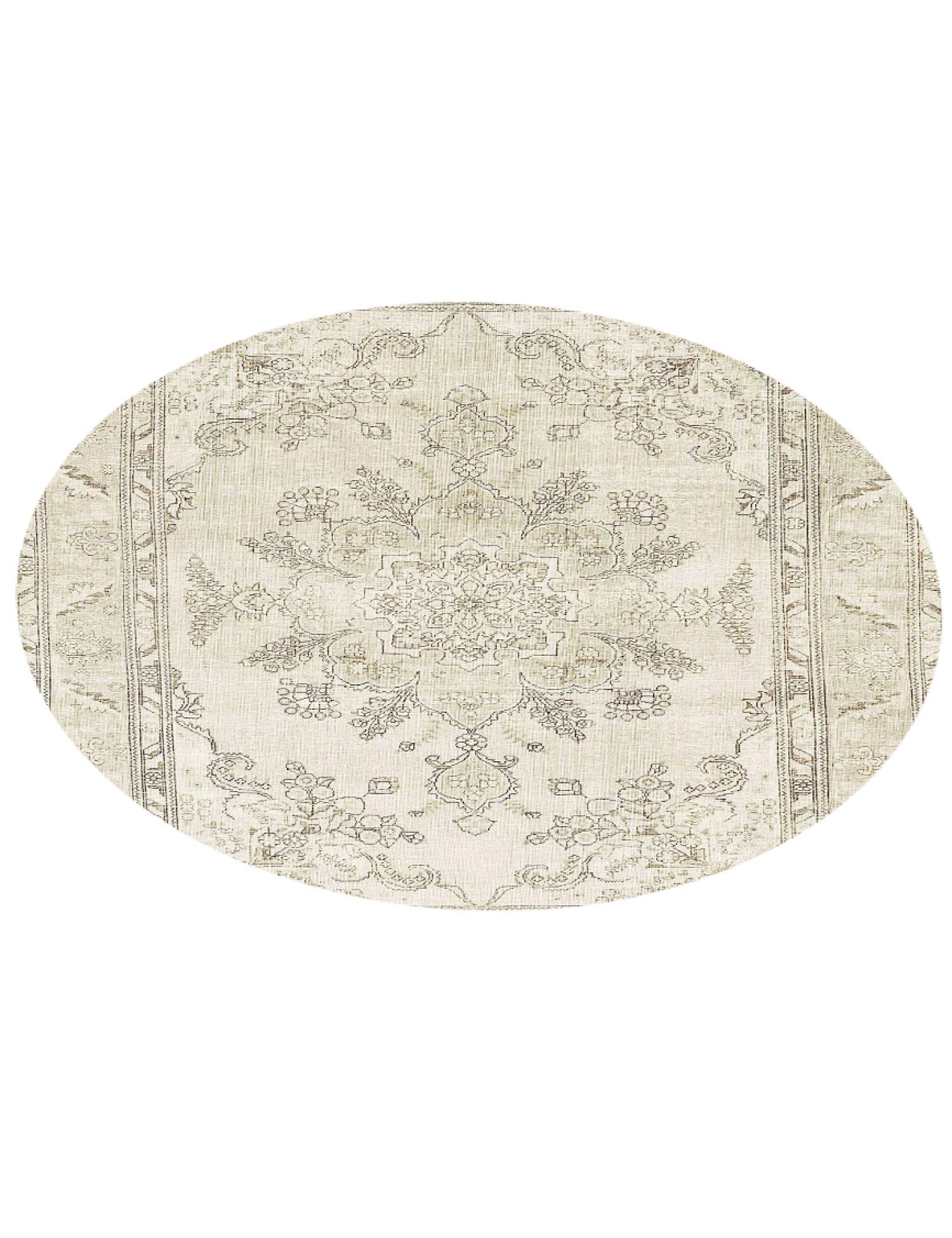 Rund Vintage Perserteppich rund  beige <br/>249 x 249 cm