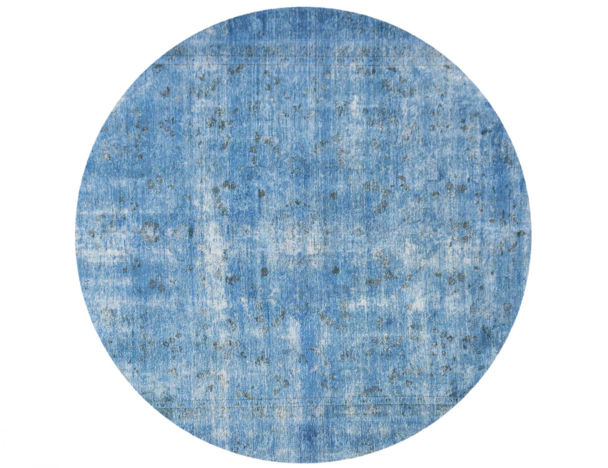 Rund Vintage Perserteppich rund  blau <br/>256 x 256 cm