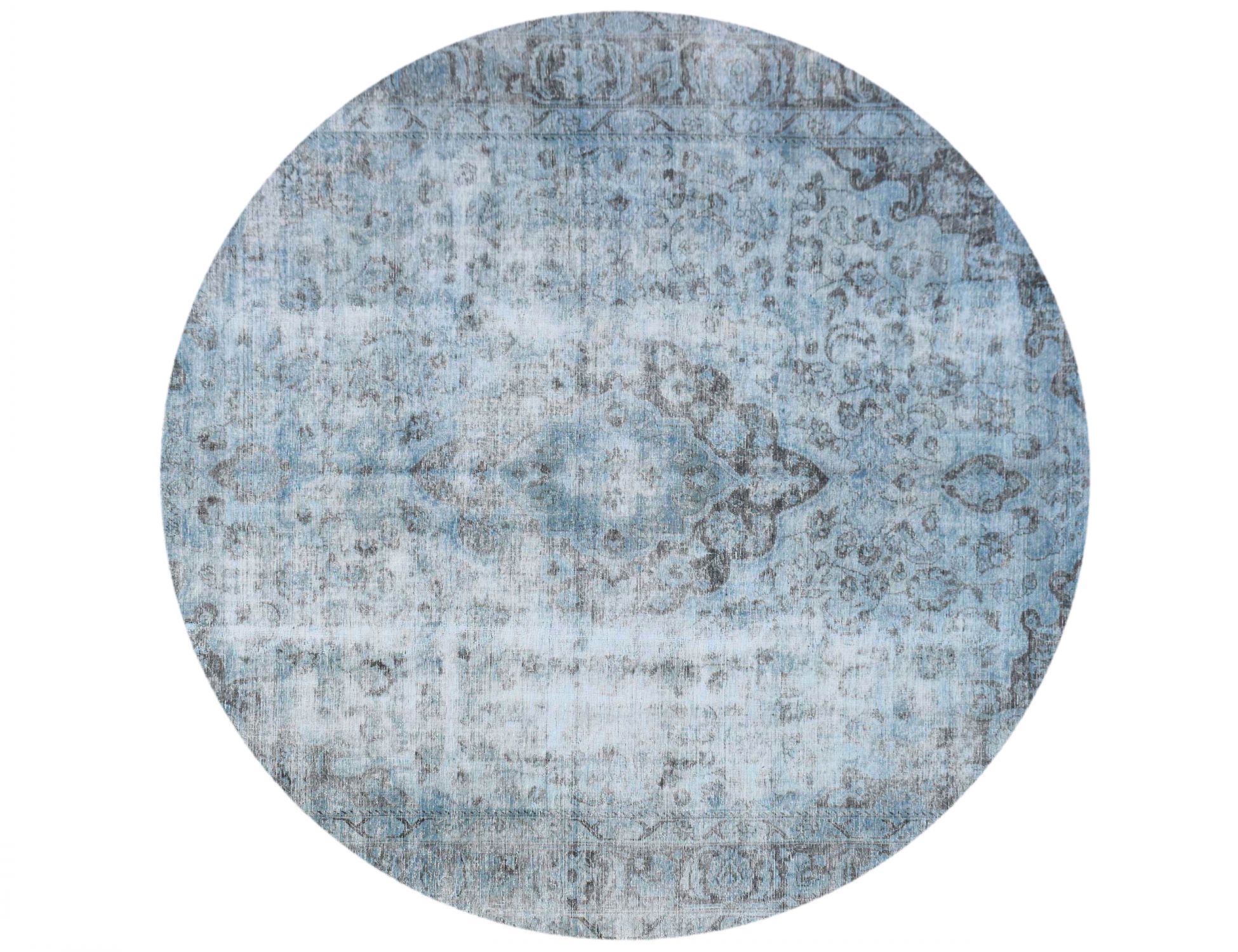 Rund Vintage Perserteppich rund  blau <br/>301 x 301 cm